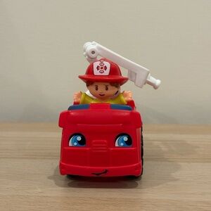 Fisher- Price Little People Fire Truck And Fire Fighter Toddler Toy